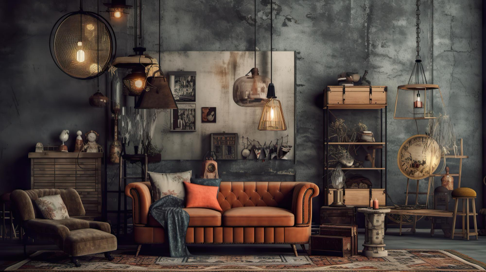 estilo de decoração Vintage Industrial