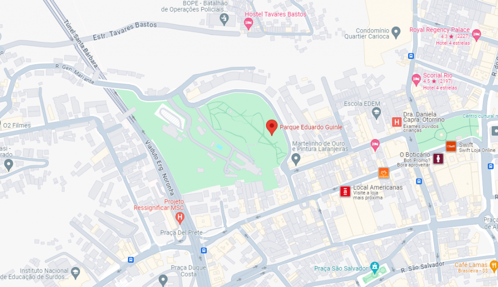 mapa do parque guinle
